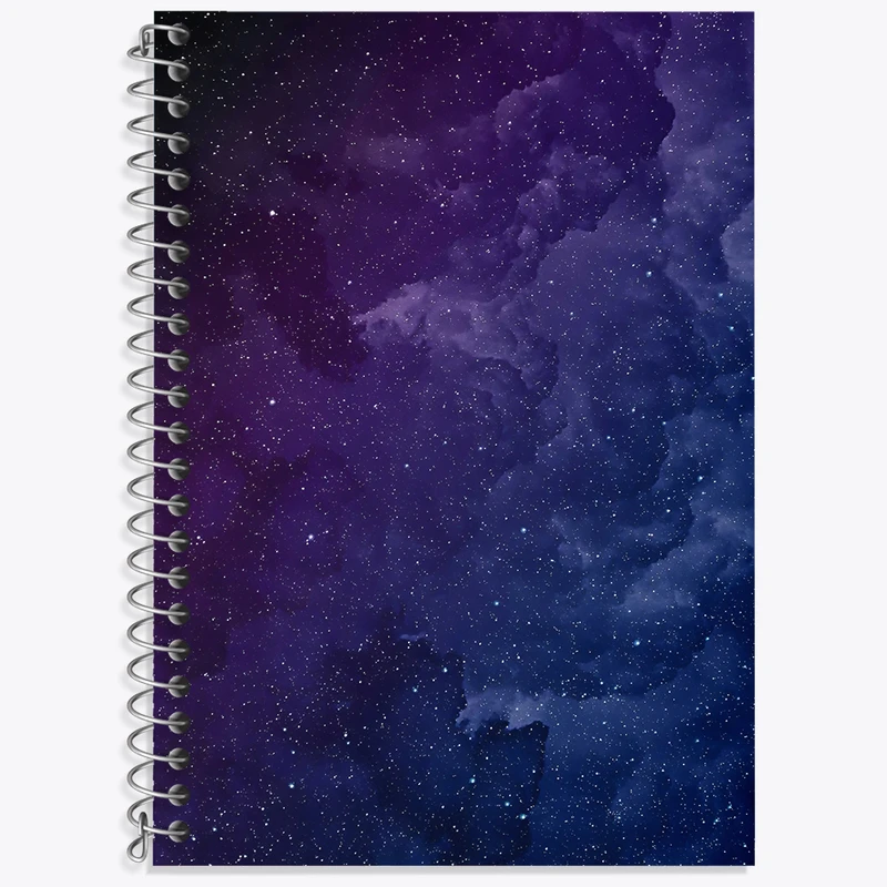 دفتر زبان 50 برگ خندالو مدل سه خط طرح کهکشان کد N5431