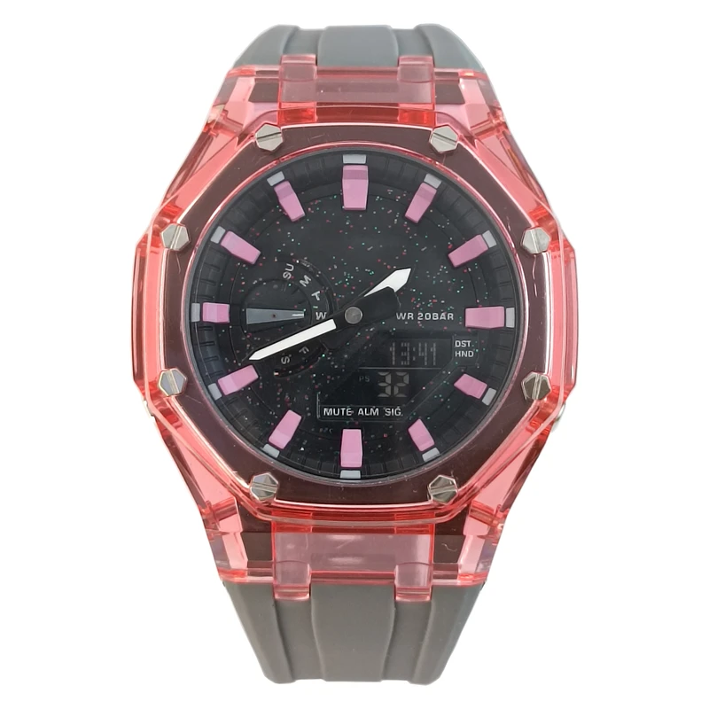 ساعت مچی عقربه‌ای کوارتز مردانه مدل دو زمانه پمپی کد G-SM2100