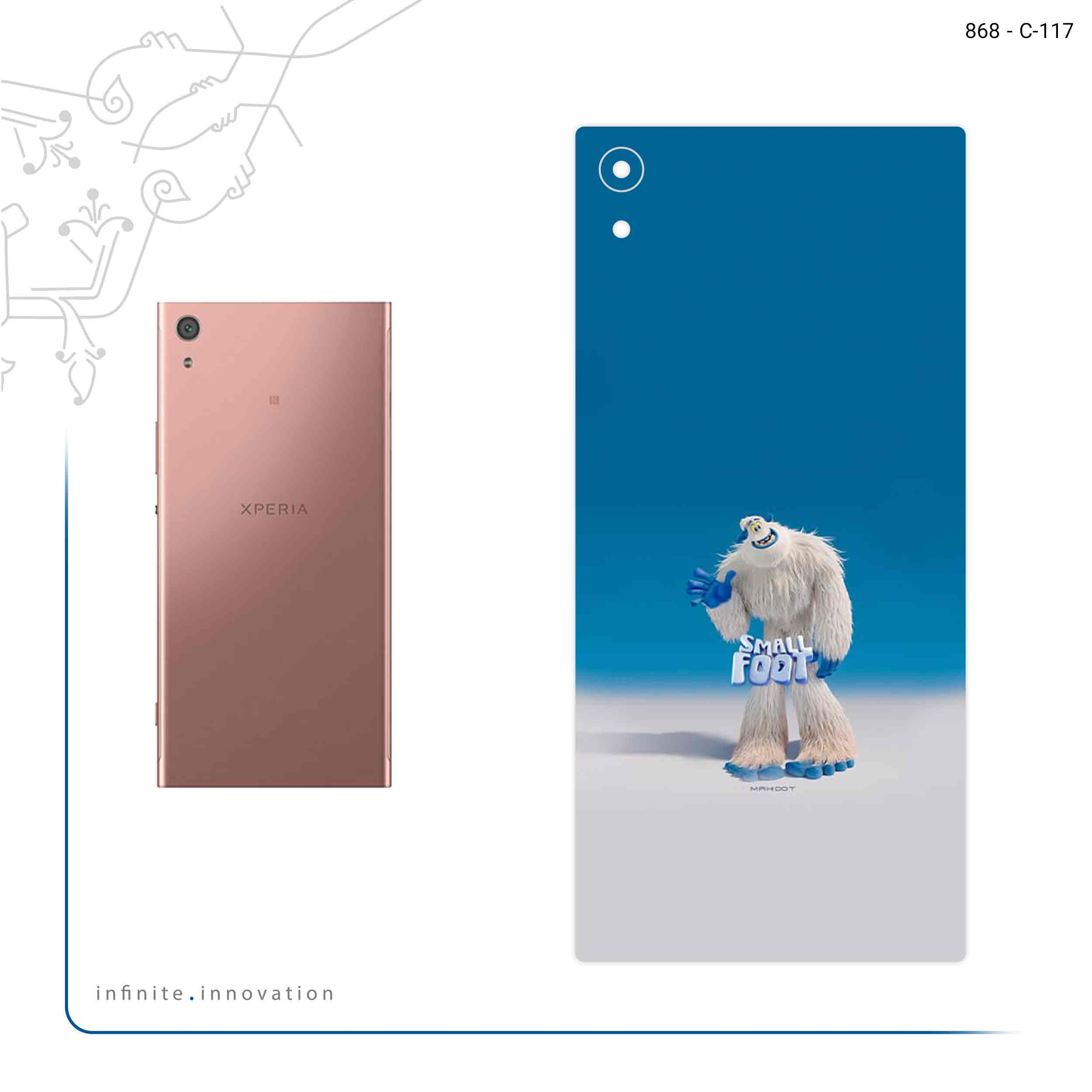 برچسب پوششی ماهوت مدل Smallfoot مناسب برای گوشی موبایل سونی Xperia XA1 Ultra