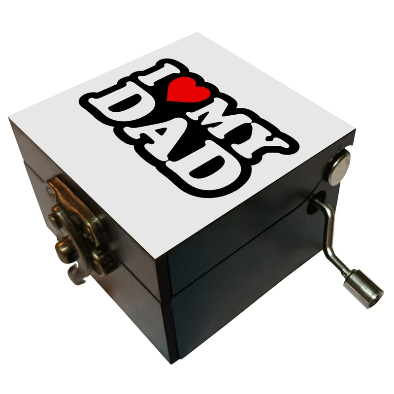 جعبه موزیکال مدل هندلی طرح بابا دوست دارم کد 1177