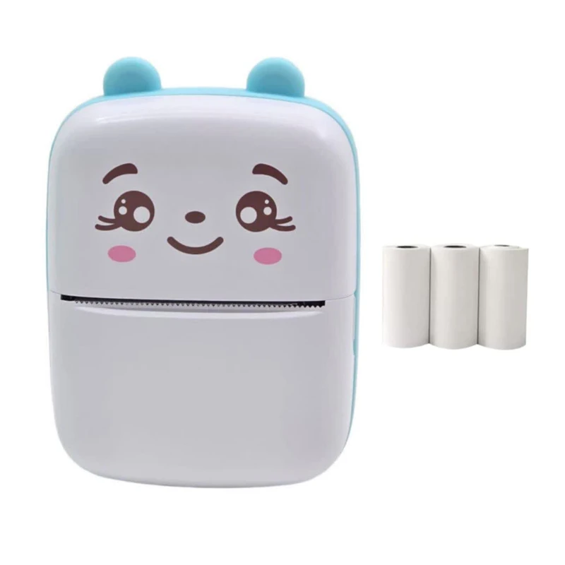 پرینتر لیبل زن ناب سل مدل  پرتابل شارژی کد NAAB001 BLLLL به همراه سه عدد رول کاغذی