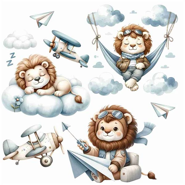 استیکر دیواری کودک راتیانا مدل lion complex