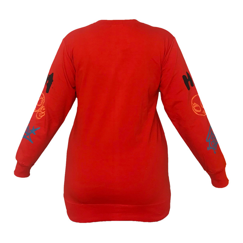 سویشرت زنانه آستین بلند مدل یقه گرد کد W131