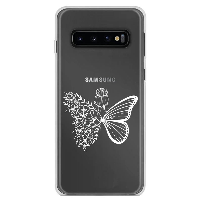 کاور مگافون طرح دختر پروانه ای مدل C53-W مناسب برای گوشی موبایل سامسونگ Galaxy S10