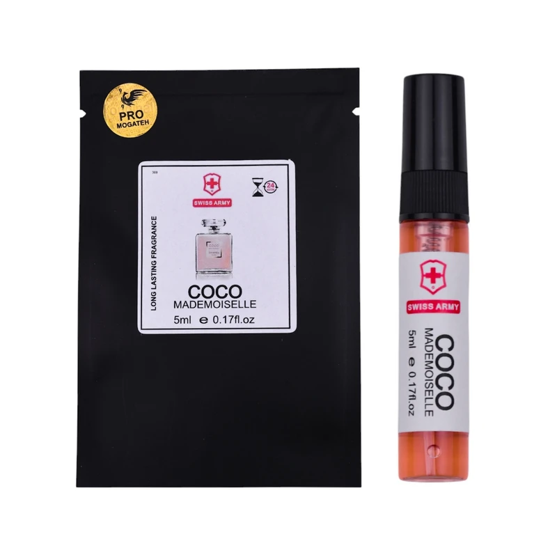 عطر جیبی زنانه سوئیس آرمی مدل کوکو شنل با رایحه گرم حجم 5 میلی‌لیتر