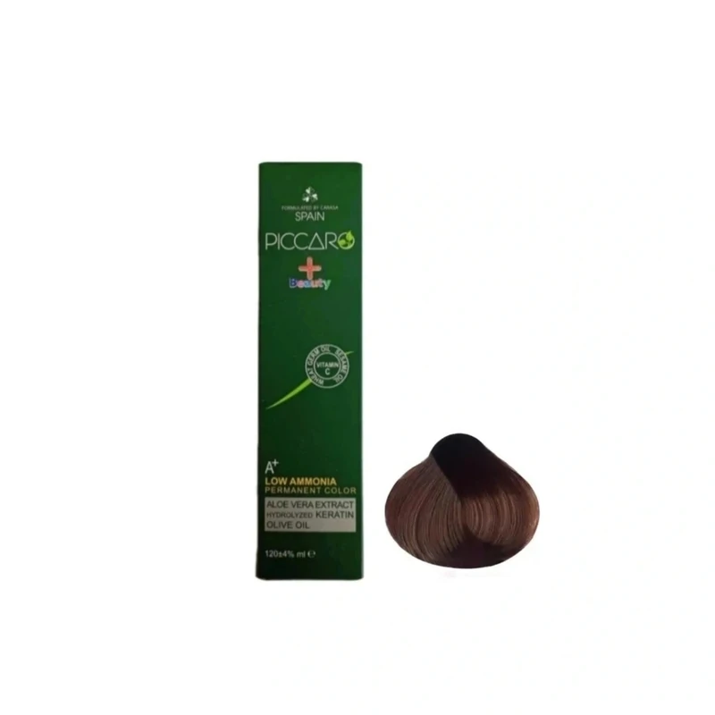رنگ مو پیکارو شماره 6.77 مدل پلاس بیوتی حجم 124 میلی لیتر رنگ بلوند کاپو چینو