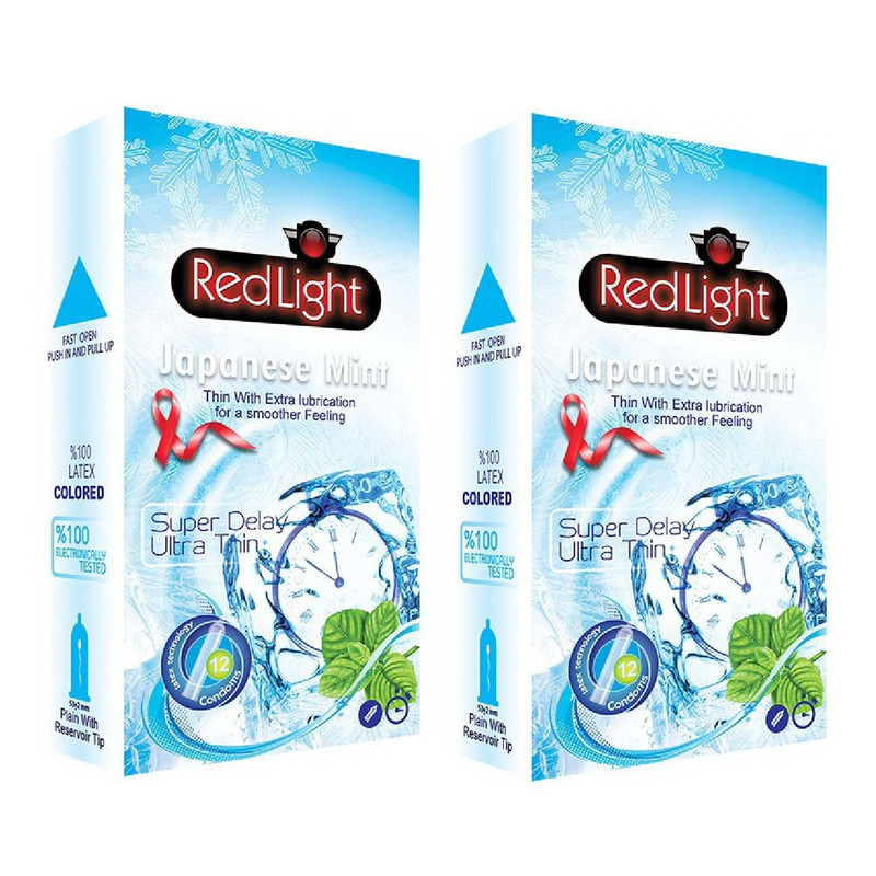کاندوم ردلایت مدل Japanese Mint مجموعه دو عددی