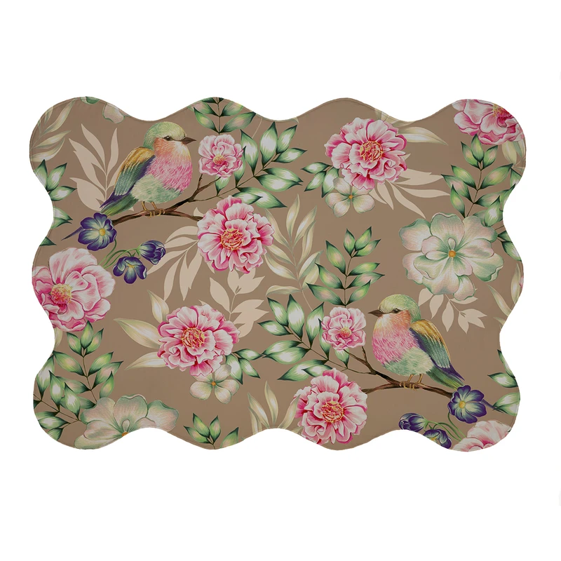 پادری مدل دالبر طرح گل وبلبل کد 5900 سایز 80x110 سانتی متر