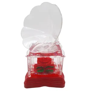 جعبه موزیکال طرح گرامافون مدل قلب کد Gr00