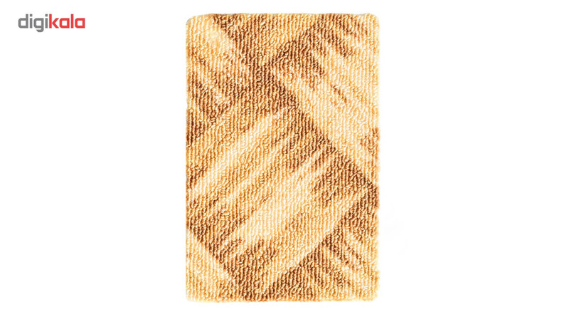 موکت ظریف مصور طرح حصیری زمینه کرم کد 7411