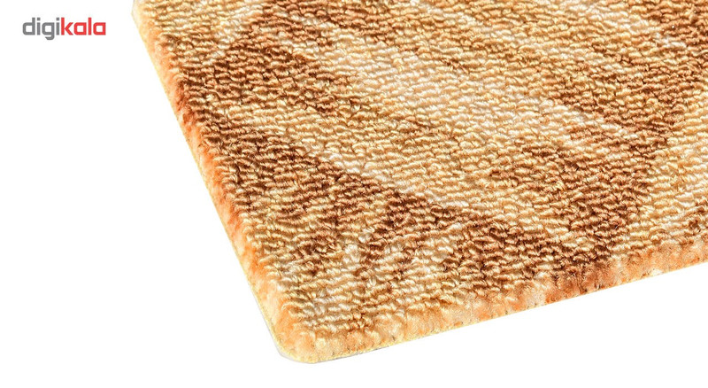 موکت ظریف مصور طرح حصیری زمینه کرم کد 7411