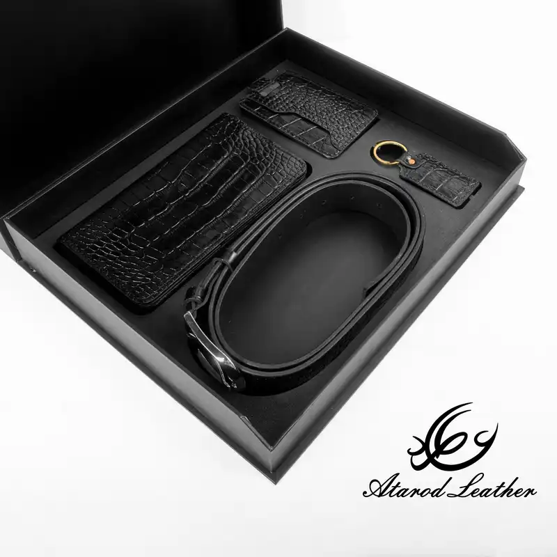 ست هدیه چرم عطارد مدل چرم طبیعی کد A83