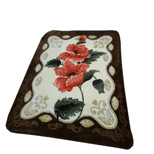 پتوی نگار یزد طرح گل مدل پریماHZ04سایز 160x220 سانتی متر