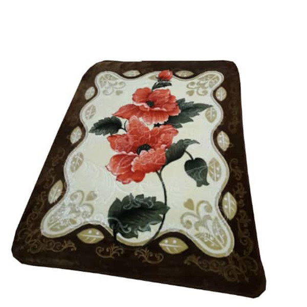 پتوی نگار یزد طرح گل مدل پریماHZ04سایز 160x220 سانتی متر