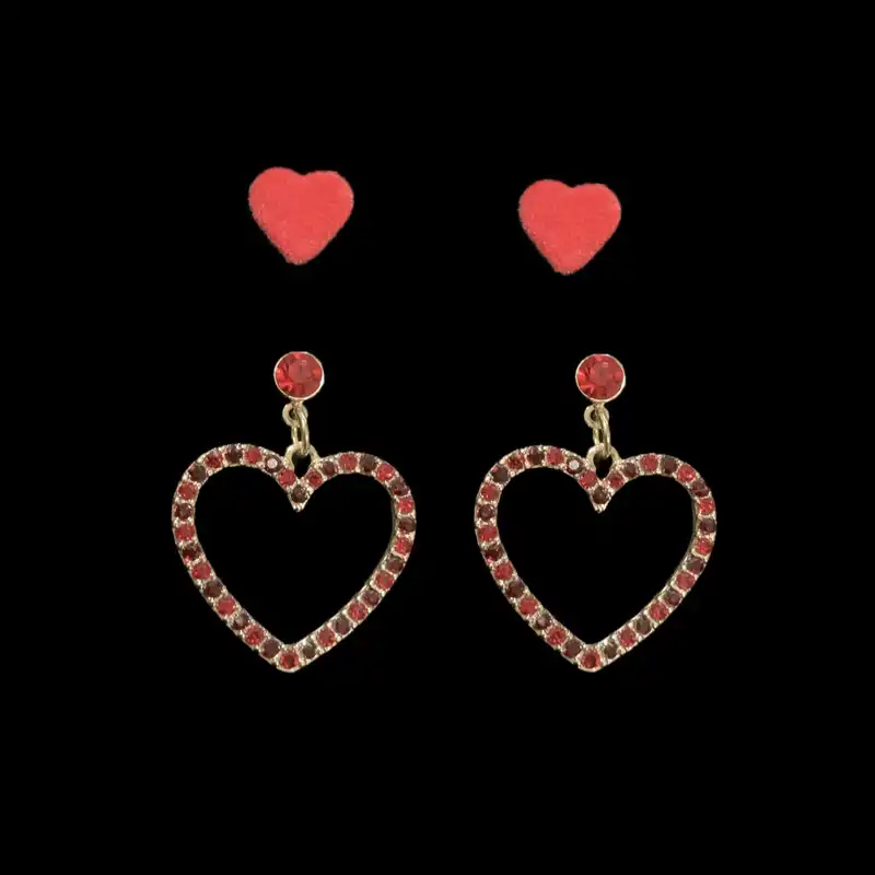 گوشواره زنانه مدل عشق بسته 2 عددی