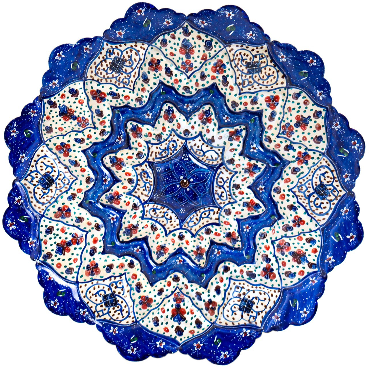 بشقاب میناکاری رستا طرح 283-15-102 قطر 20 سانتی متر