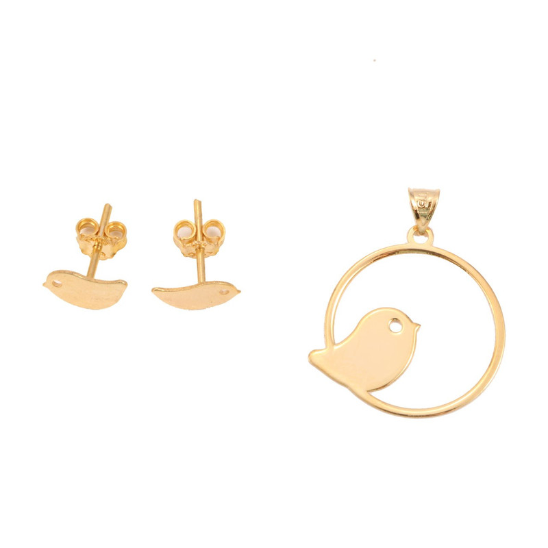 نیم ست طلا 18 عیار زنانه سپیده گالری SH0012