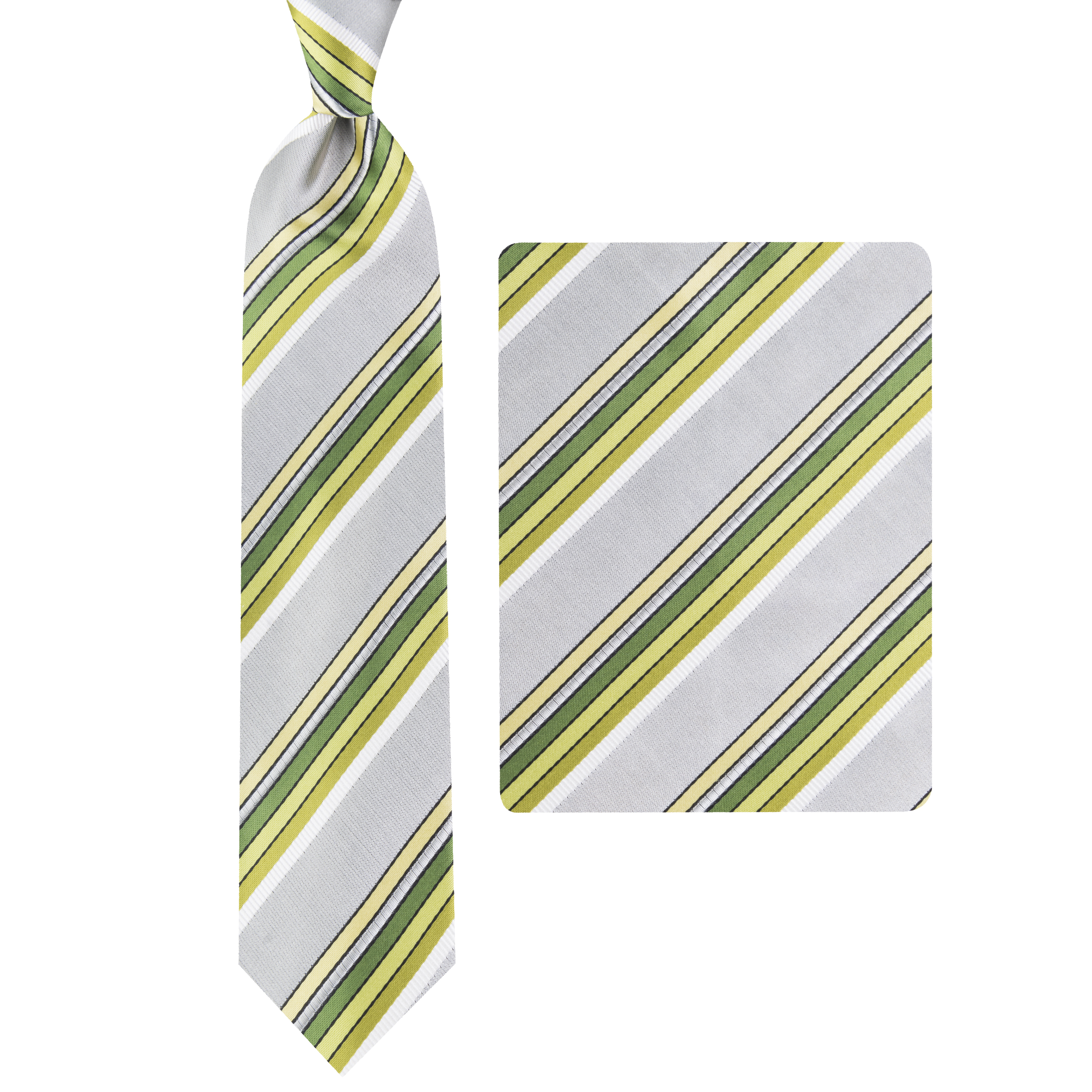 ست کراوات و دستمال جیب مردانه مدل GF-ST1119-GR
