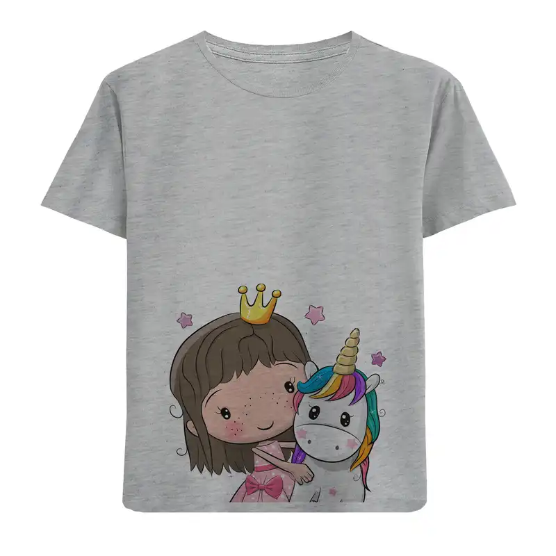 تی شرت بچگانه مدل دختر و اسب F35