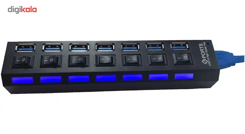 USB 3.0 هاب 7 پورت روس مدل Hi Speed