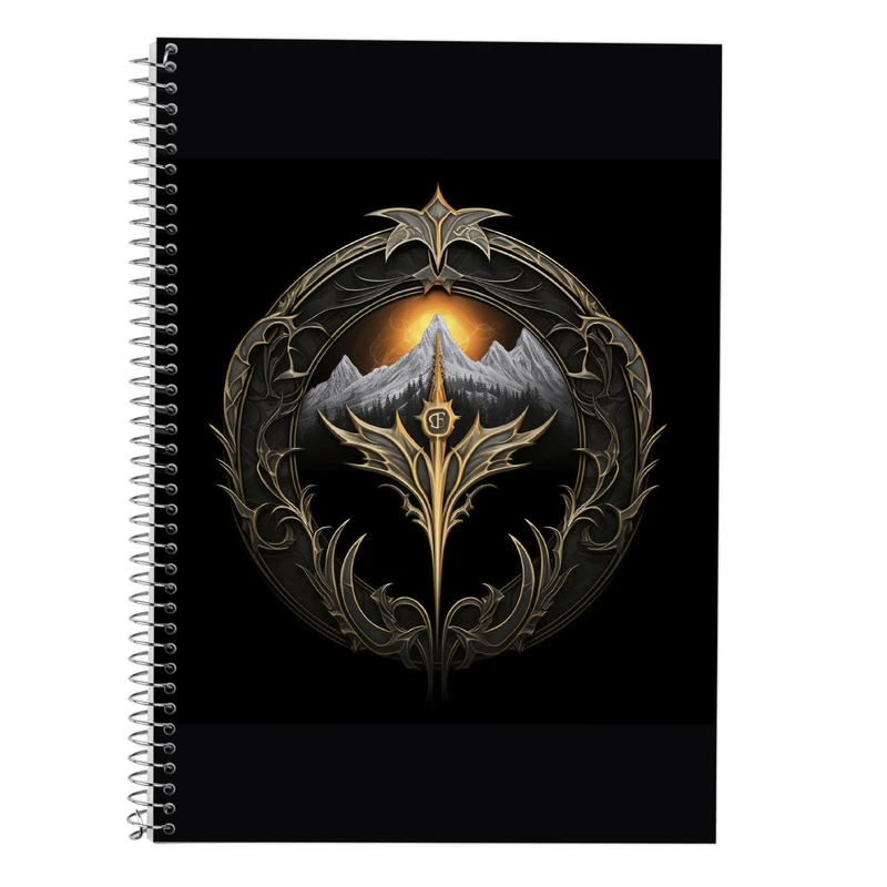 دفتر زبان 50 برگ مدوپد مدل سه خط طرح  ارباب حلقه ها The Lord of the Rings کد DF2983