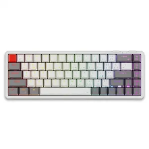 Fater KCR-8000B Gaming Keyboard, Mechanical Red Switch, Tenkeyless, RGB lighting