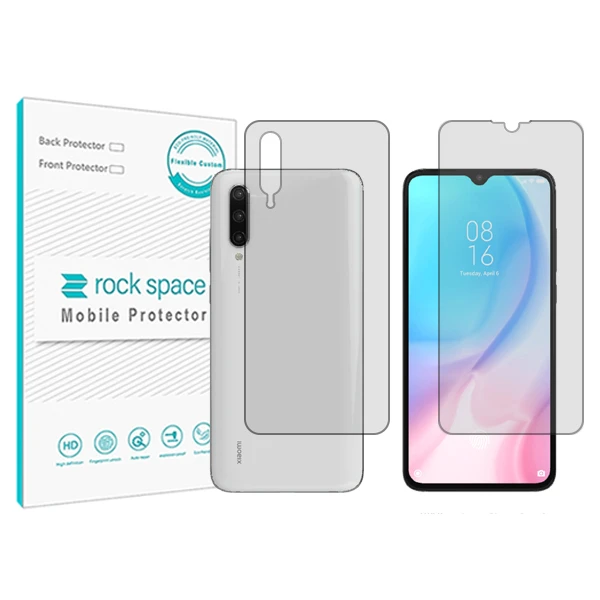 محافظ صفحه نمایش شفاف راک اسپیس مدل HyGEL مناسب برای گوشی موبایل شیائومی Mi 9 Lite به همراه محافظ پشت