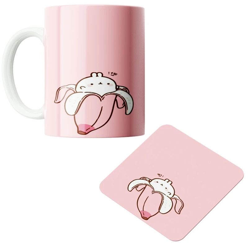 ماگ پادآفرین مدل فانتزی کد 102 به همراه زیر لیوانی