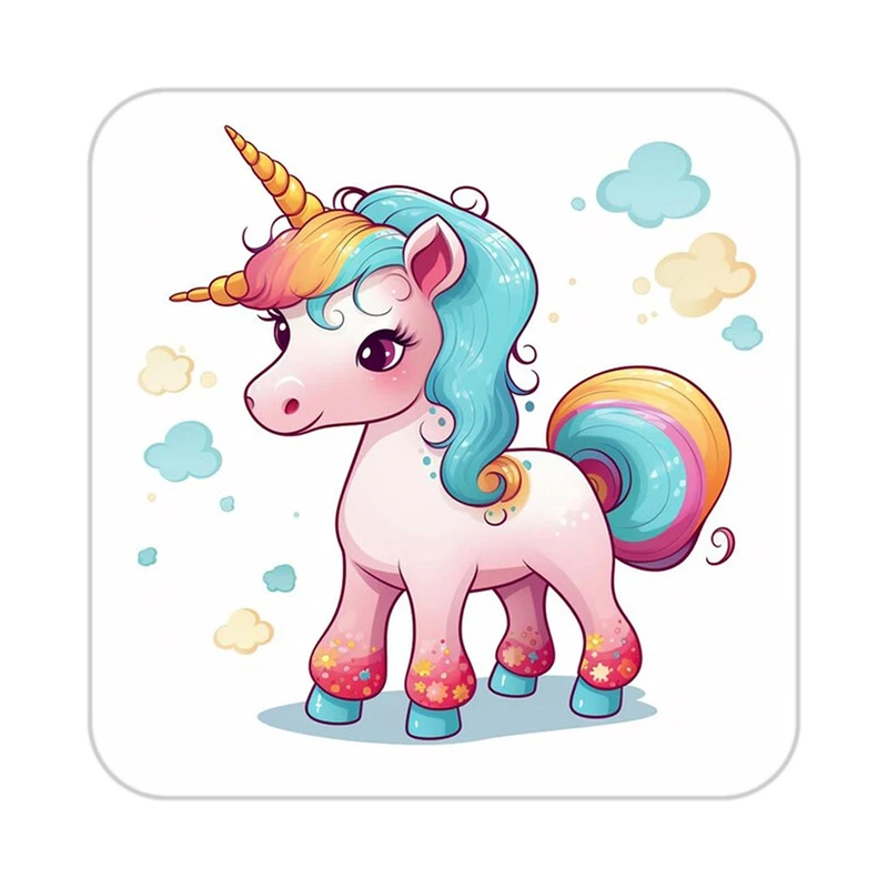 زیر لیوانی کاکتی طرح اسب تک شاخ و یونیکورن مدل mp29635