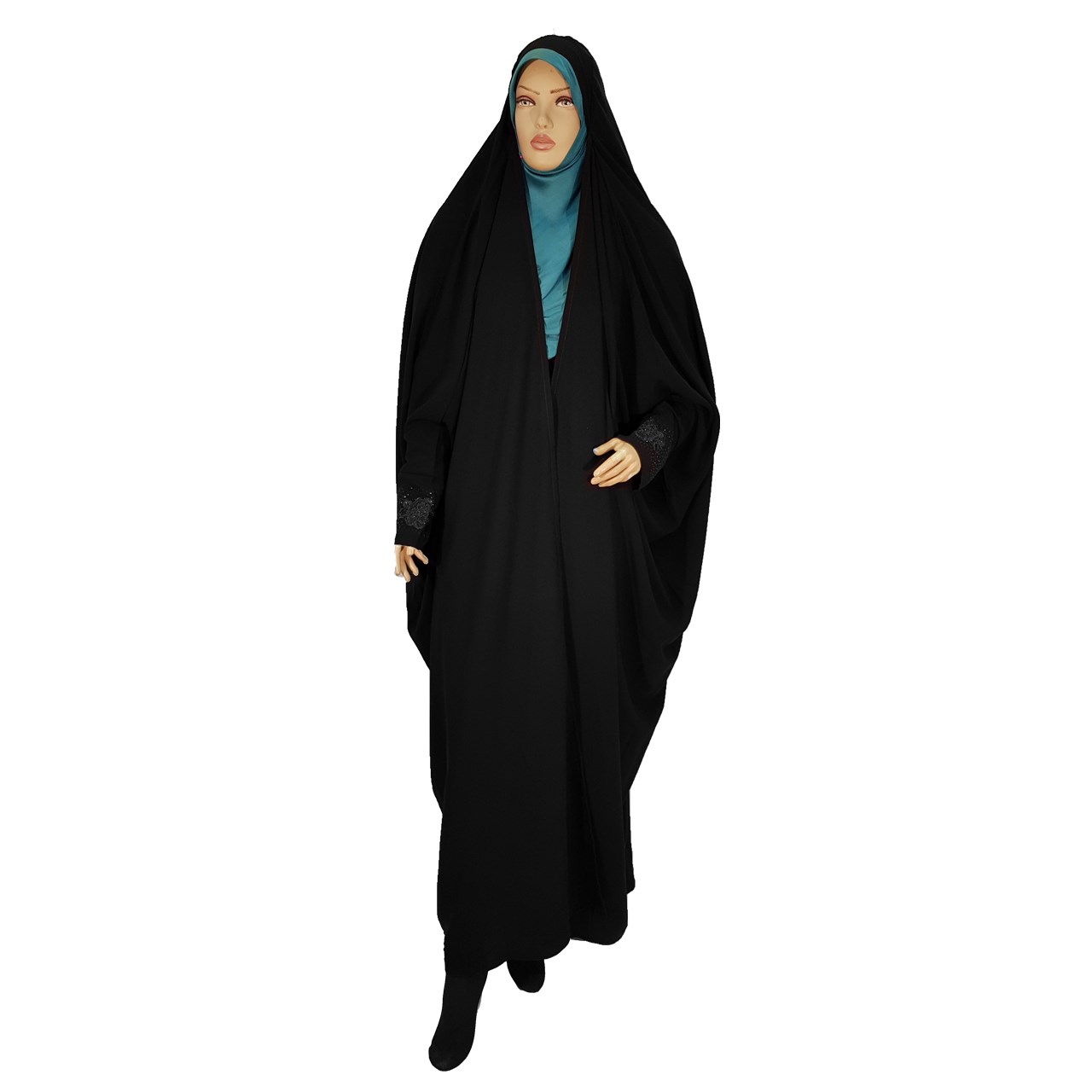 چادر صدفی حریرالاسود طرح دار حجاب حدیث کد 116