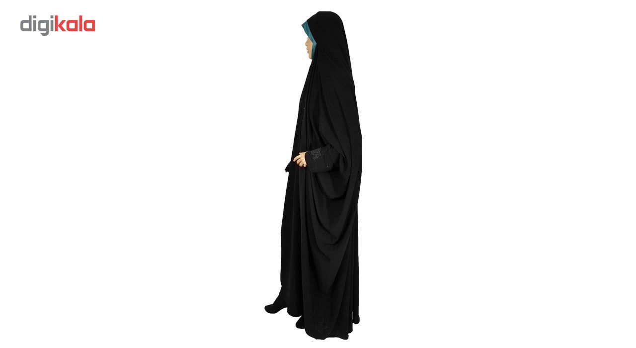 چادر صدفی حریرالاسود طرح دار حجاب حدیث کد 116 -  - 4
