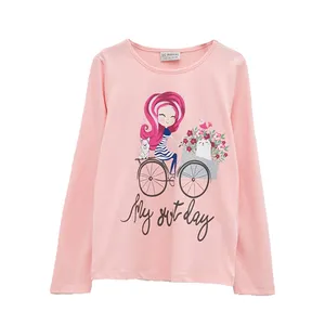 تی شرت آستین بلند دخترانه ال سی وایکیکی مدل 16