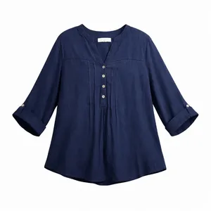 بلوز آستین سه ربع یقه هفت زنانه مدل نور