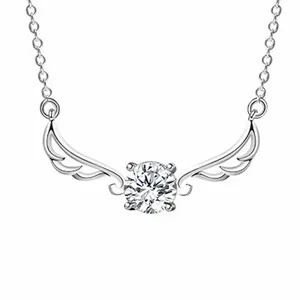 گردنبند نقره زنانه گالری شمرون مدل بال فرشته کد NEC729S0