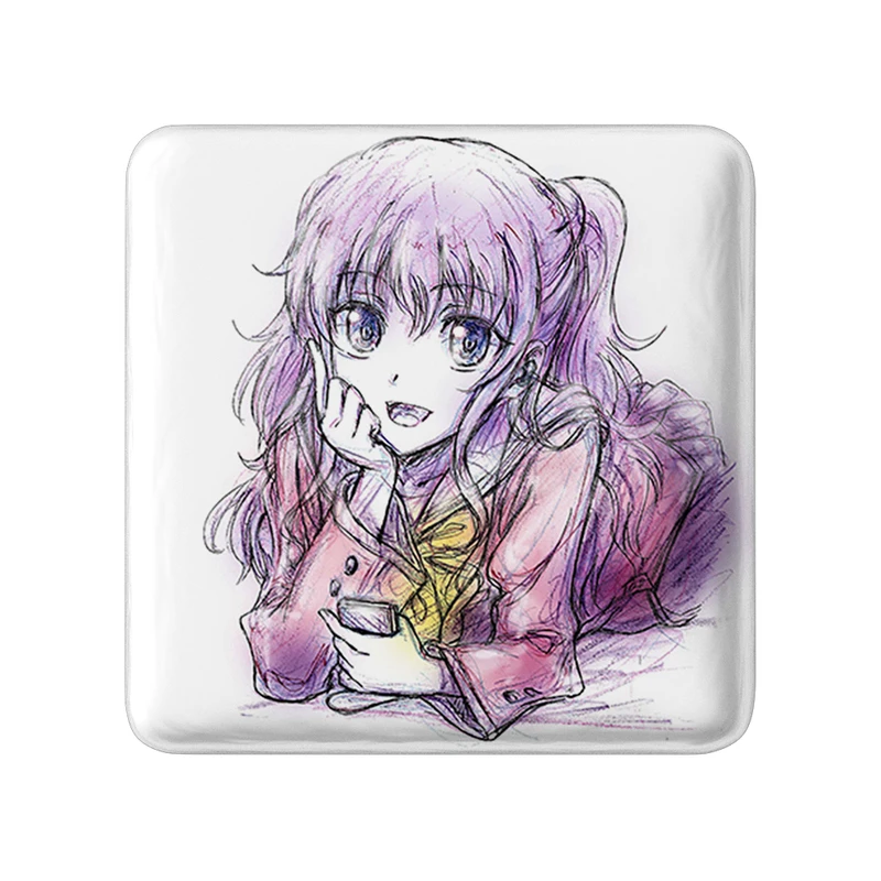 مگنت خندالو طرح توموری انیمه شارلوت مدل مربعی کد 32105