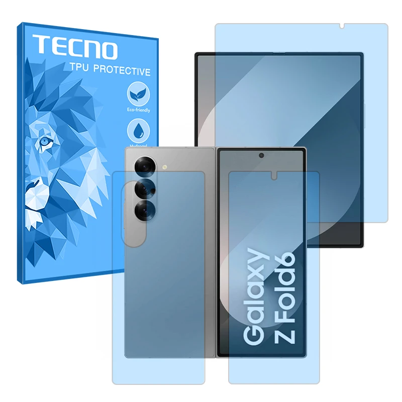 محافظ صفحه نمایش مات آنتی بلو تکنو مدل Resistant مناسب برای گوشی موبایل سامسونگ Galaxy Z Fold 6 به همراه محافظ پشت گوشی