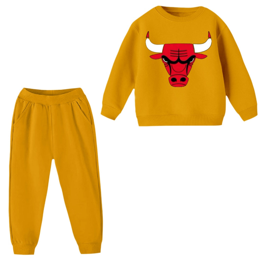 ست سویشرت و شلوار مدل  chicago bulls رنگ زرد