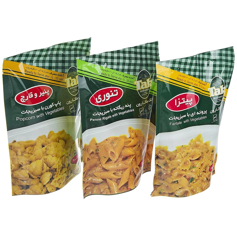 ماکارونی تک ماکارون مقدار 180 گرمی بسته 2 عددی به همراه 1 بسته هدیه
