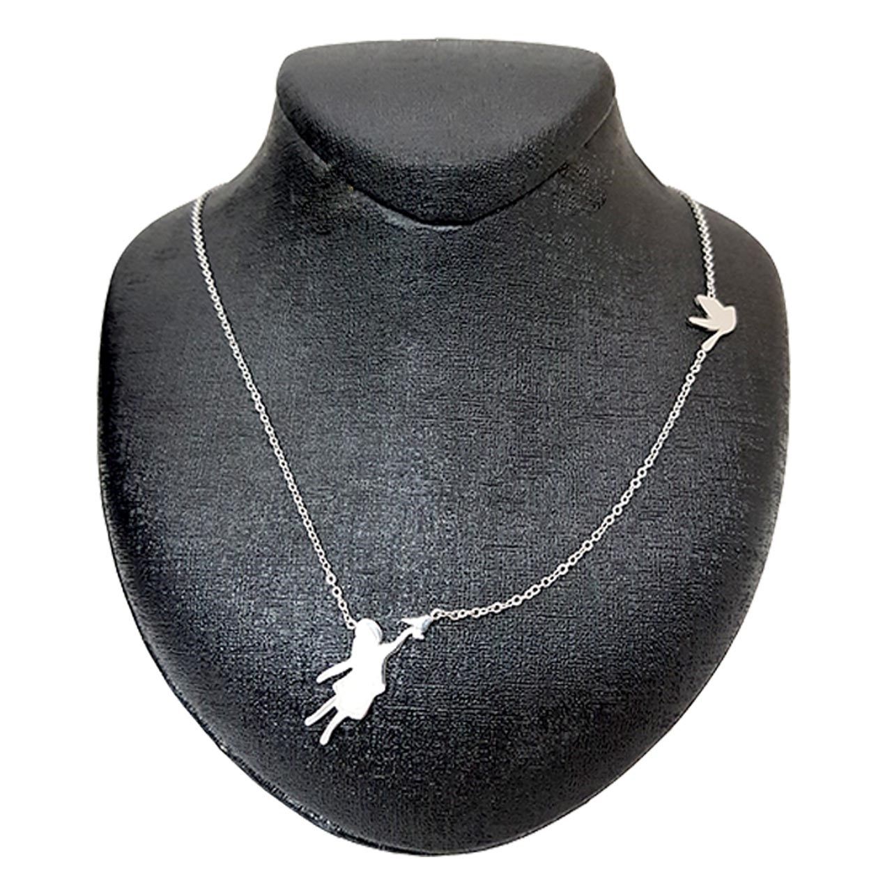 گردنبند نقره ترمه مدل بالرین Termeh07 -  - 1