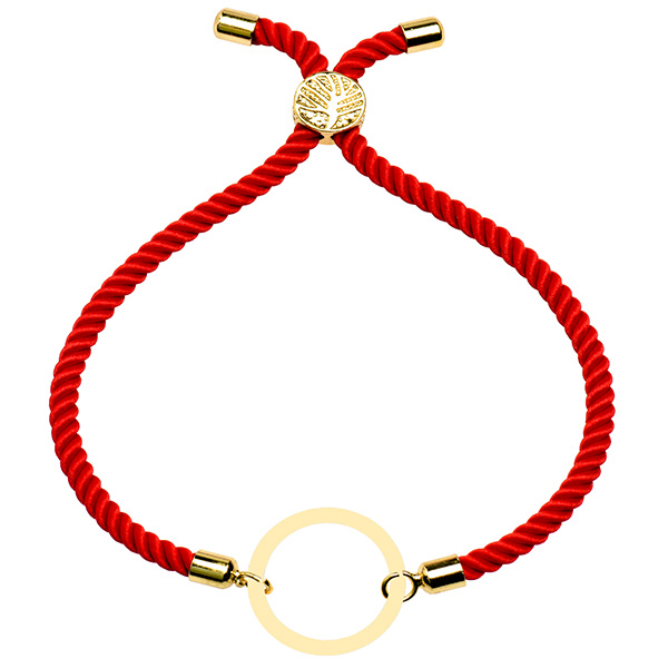 دستبند طلا 18 عیار دخترانه کرابو طرح دایره مدل Krd1594