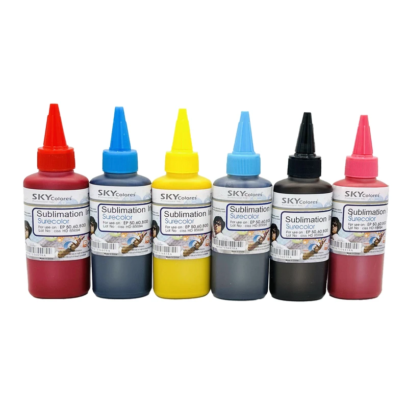 جوهر مخزن سابلیمیشن اسکای کالر مدل SUB100 حجم 100 میلی لیتر مجموعه 6 عددی