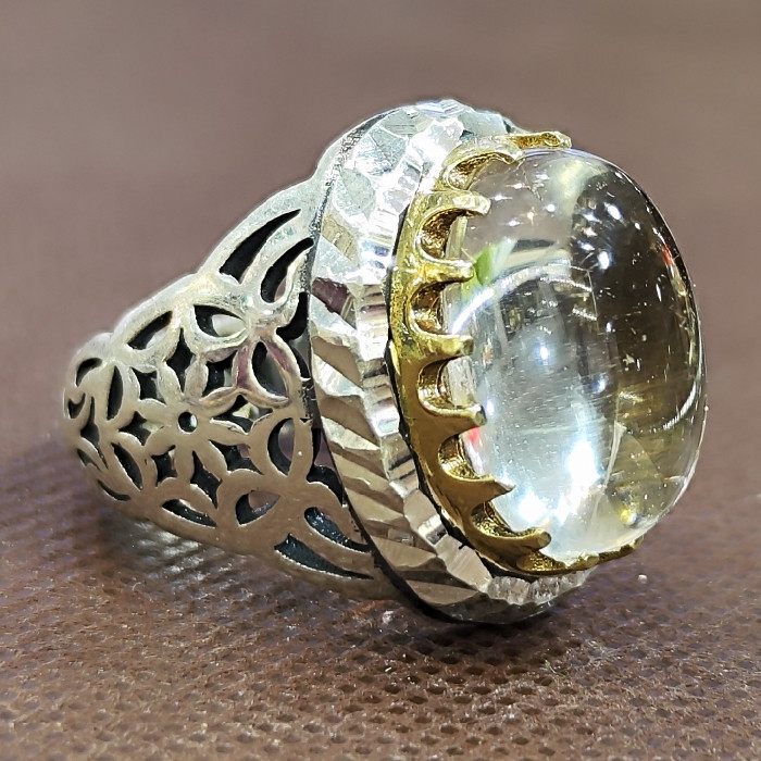 انگشتر نقره مردانه مدل سنگ در نجف کد 552 انگشتر نقره مردانه مدل سنگ در نجف کد 552