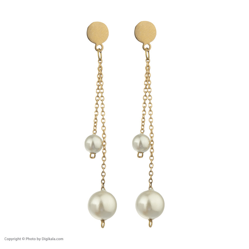 گوشواره طلا 18 عیار زنانه مایا ماهک مدل ME0922 طرح مرواریدنشان