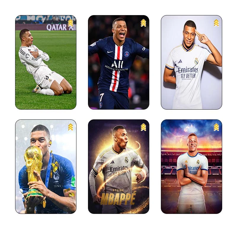 استيکر کارت کارنيکا طرح ام‌باپه کد 73761 مجموعه 6 عددی