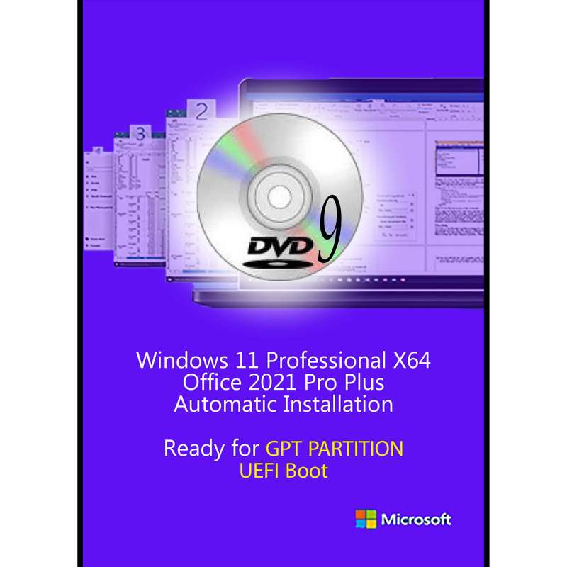 سیستم عامل Windows 11 Professional X64 UEFI + Office 2021  نشر مایکروسافت