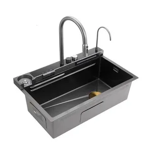 سینک ظرفشویی استیل مدل پیانویی 3 کلید توکار