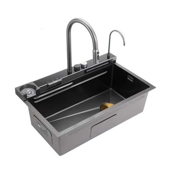سینک ظرفشویی استیل مدل پیانویی 3 کلید توکار