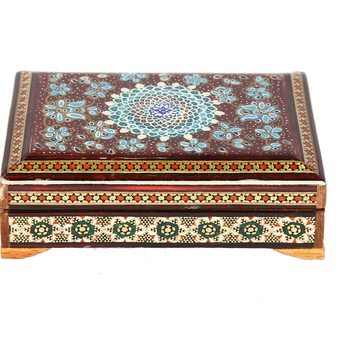 جا سکه ای خاتم کاری گالری گوهران مدل مکعب مینیاتور - 1190