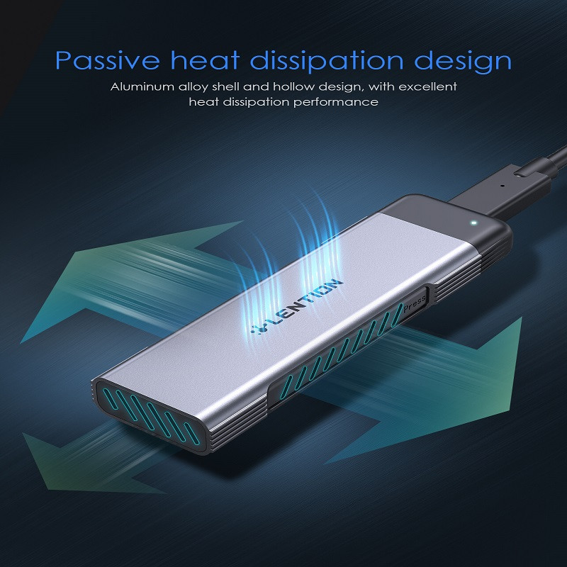 قاب هارد دیسک لنشن مدل SSD M.2 NVMe کد C9Elite-GRY