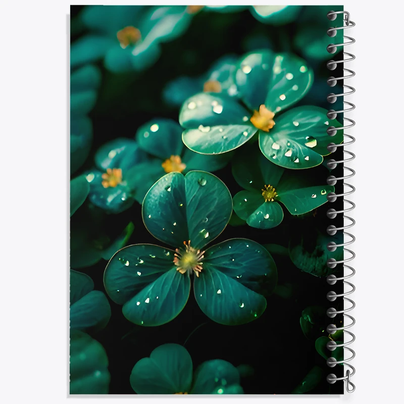 دفتر مشق 50 برگ خندالو طرح گل برگی کد F7860